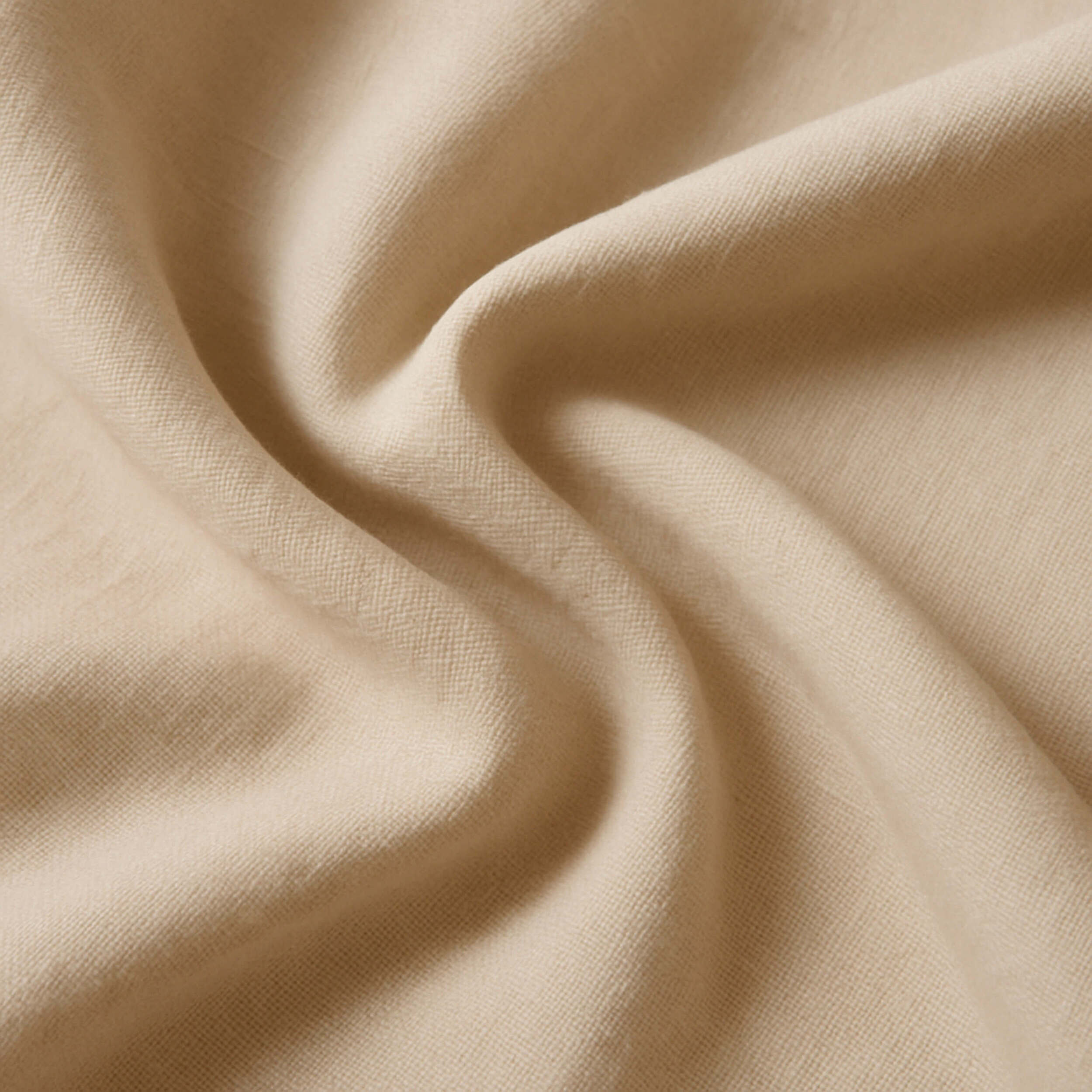 Naturals - Funda Nórdica Lisa - Cierre con botones - 100% Algodón - Incluye 1/2 Fundas de Almohada - Ftr6 Beig