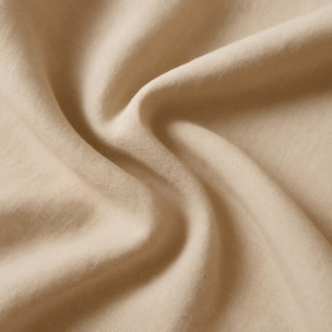 Naturals - Funda Nórdica Lisa - Cierre con botones - 100% Algodón - Incluye 1/2 Fundas de Almohada - Ftr6 Beig