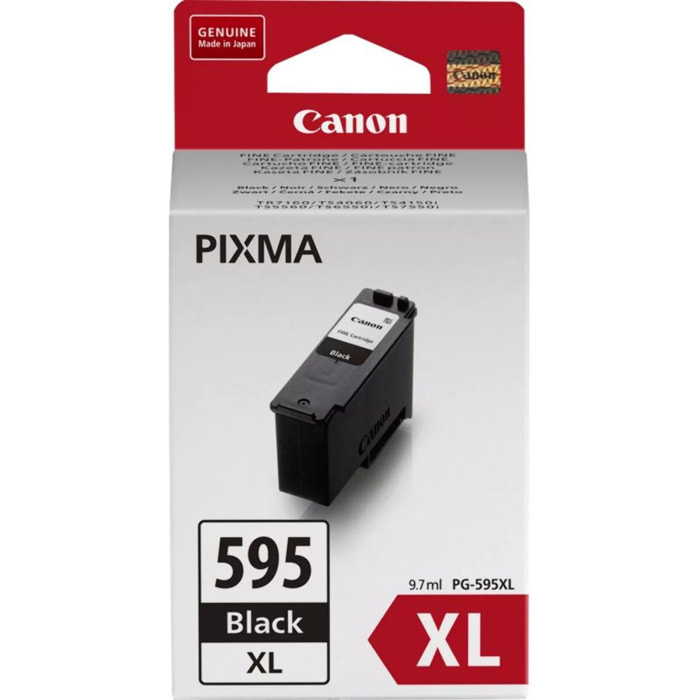 Cartouche d'encre CANON Originale PG-595 XL Haute Capacité Noire PIXMA - 5212C002