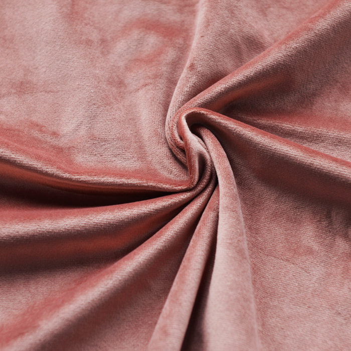 Tissu en velours uni ameublement - Rose Clair