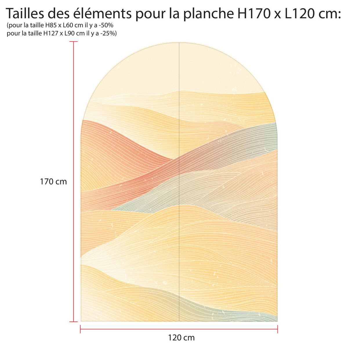 Papier peint intissé pré-encollé fresques géantes - ARCHE COUCHER DE SOLEIL DÉSERTIQUE