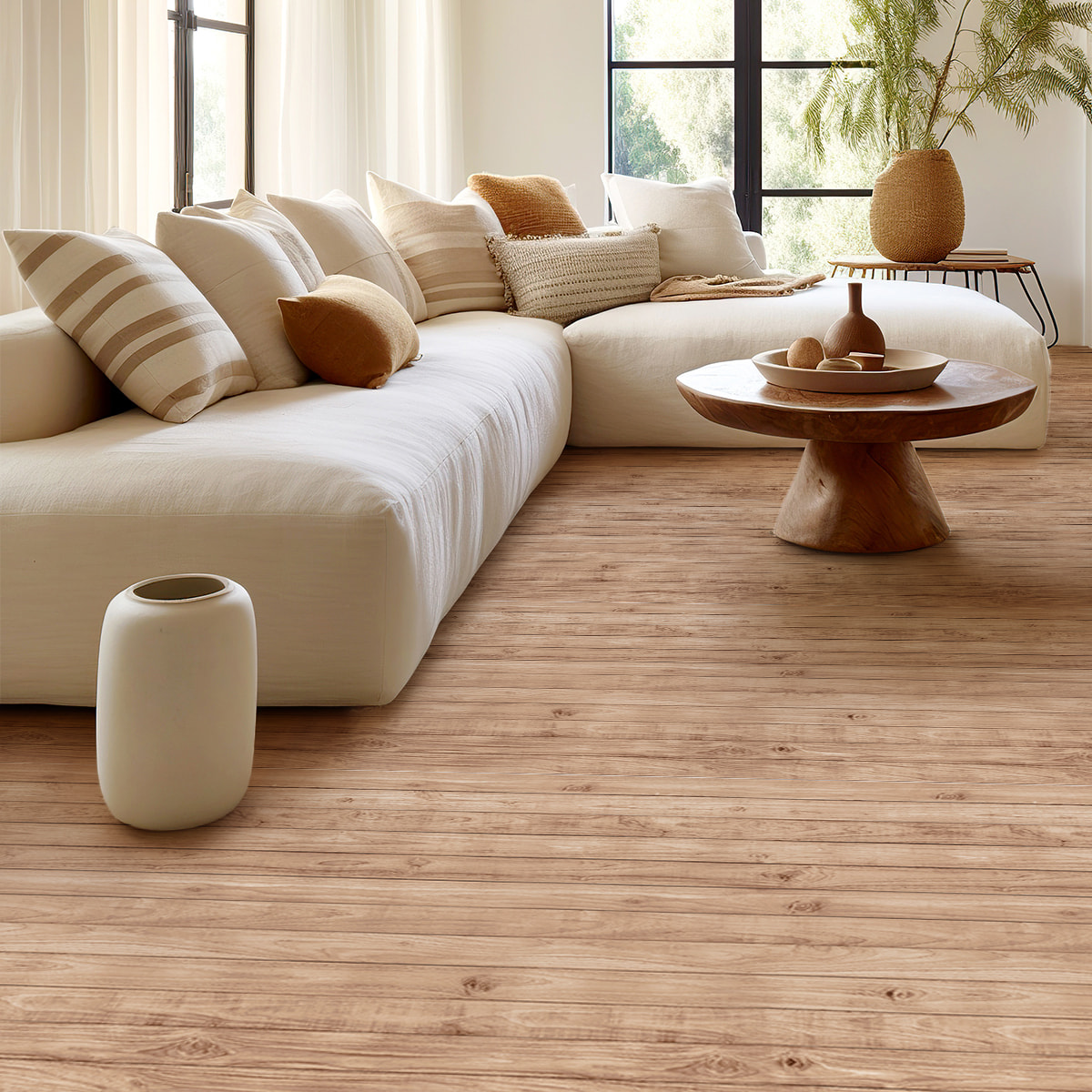 Revêtement sticker sol - BOIS DU MISSISSIPPI - Rouleau adhésif Protection Anti-dérapant