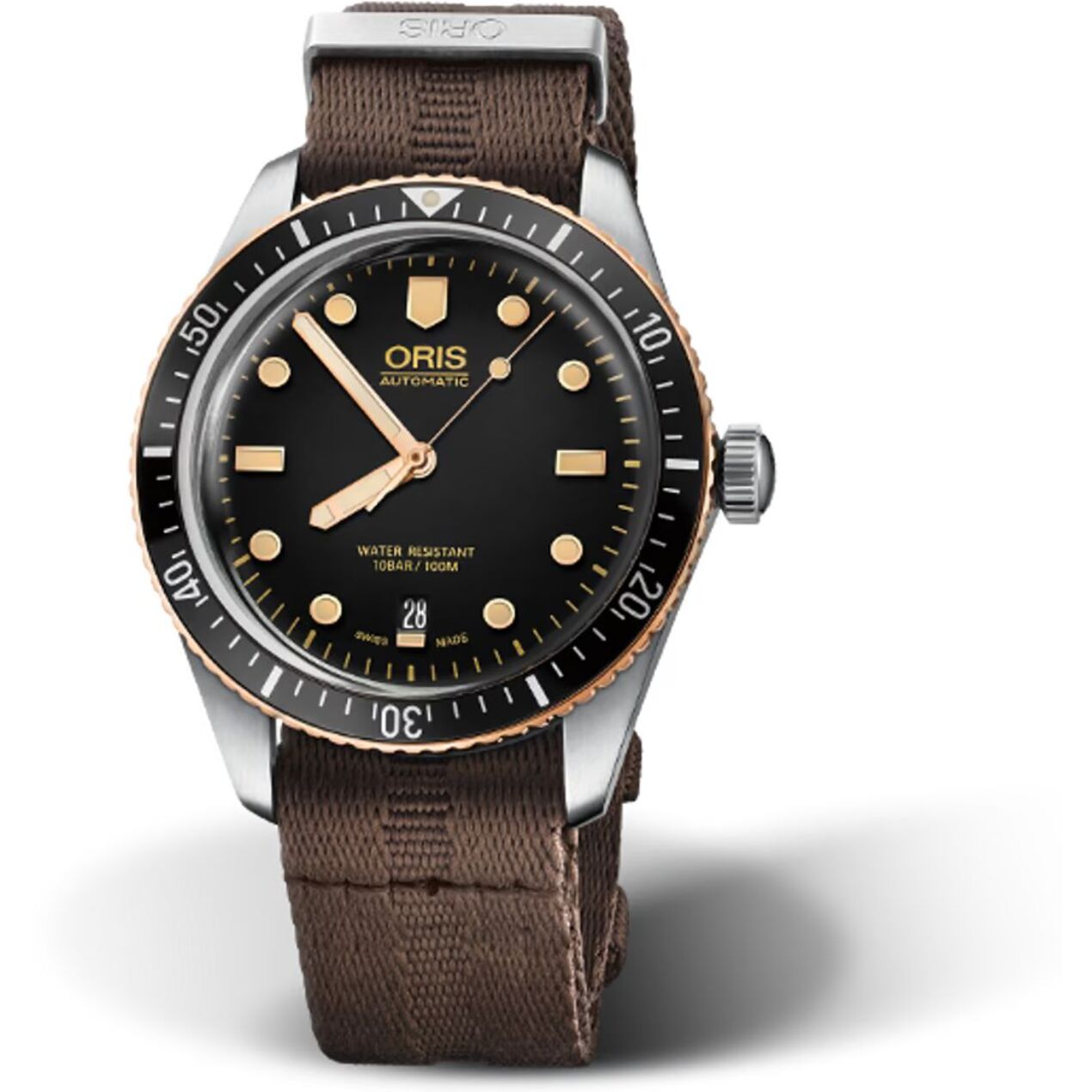 Reloj Oris 4354-07-5-20-30 Hombre Analogico Automatico con Correa de Tela