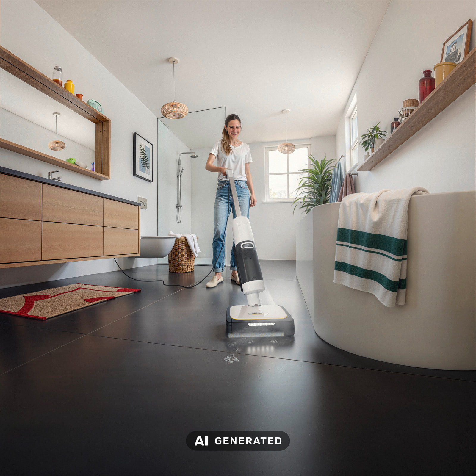 Balai vapeur aspirateur Karcher SCV 4 Steam Vac 1600 W - élimine virus/bactérie