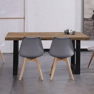 Mesa de comedor Loft 160 Roble boreal – Negro