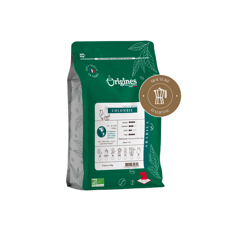 Café Bio Colombie - Pur Arabica - Italienne 250g