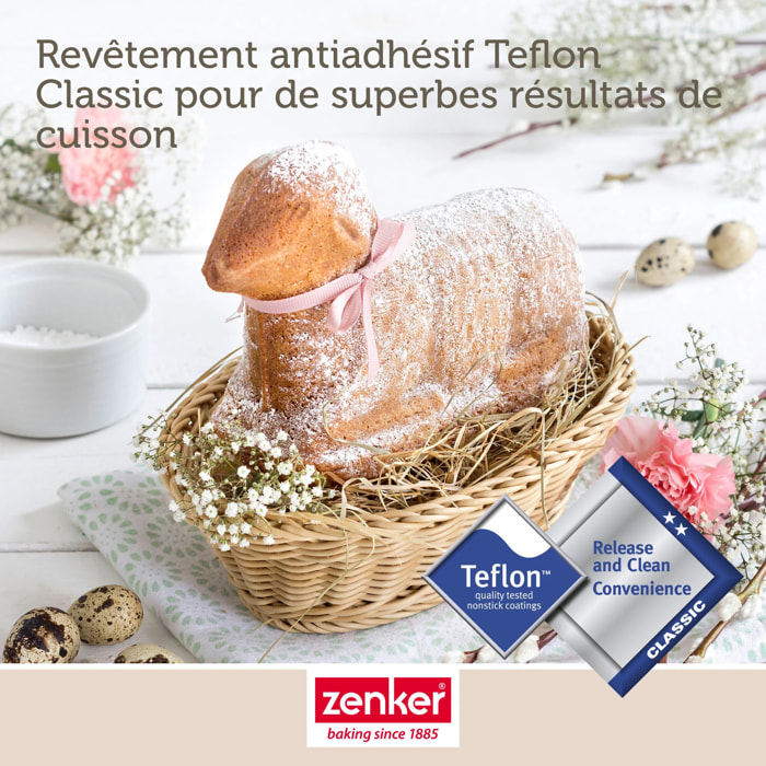 Set pâtisserie avec moule 3D agneau de Pâques 900 ml, 2 bols à mixer et spatule Zenker