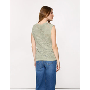 Camiseta de Punto Calado Verde - Grapi