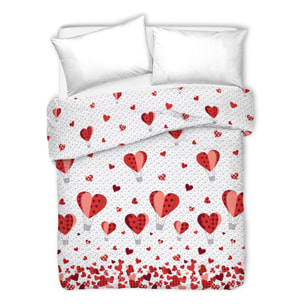 Copriletto di cotone mongolfiera rosso 100% cotone