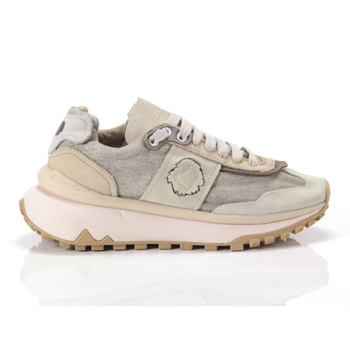 Sneakers Satorisan Dharma Whitewisp Grey Marrone