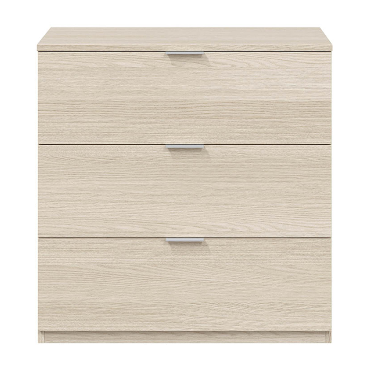 Cassettiera 3 Cassetti Comodino Senza Piedi Comò Mobile Camera Letto Salvaspazio Antigraffio Design Minimal Moderno Lavanderia 77x38x80 Cm Rovere