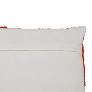 Coussin "Poppy" coton tufté orange 58x38cm