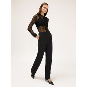 Motivi - Camicia in pizzo - Nero