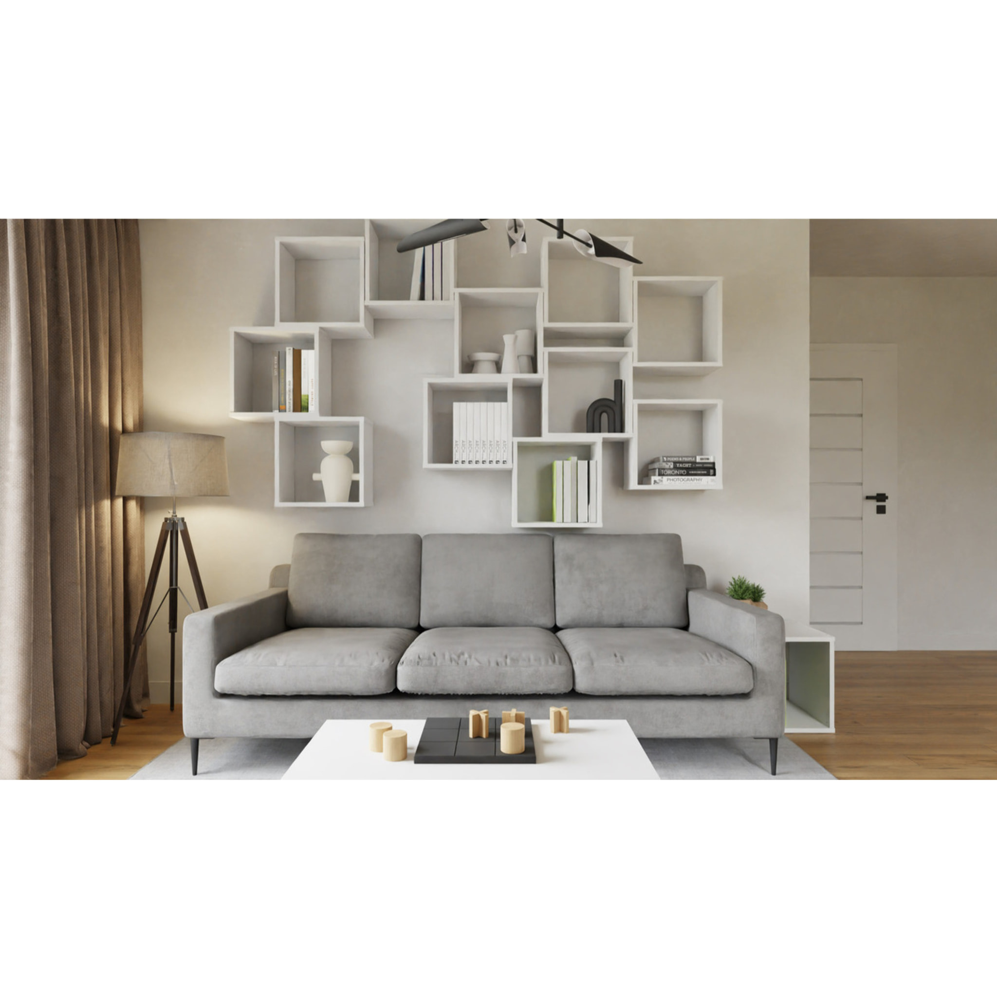 Libreria modulare Modus 1x1 a cubo bianca
