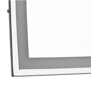 LEDS C4 Espejo de Aumento para Maquillaje con Luz LED. Espejo Retroiluminado para Baño con Brazo Extendible y Ajustable. Cromo