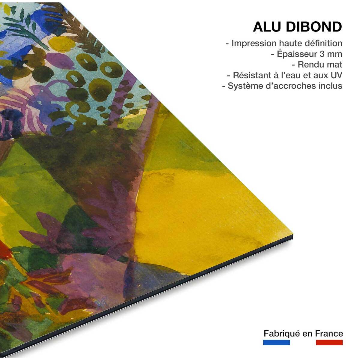 Tableau célèbre August Macke, Paysage au bord de mer Tableau alu Dibond