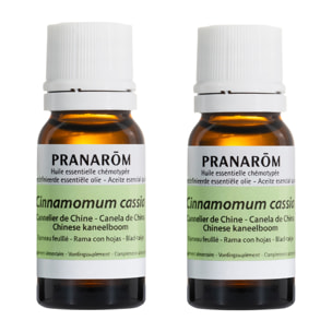 Pranarom - Duo Huile Essentielle de Cannelier de Chine - Bio - 10 ml