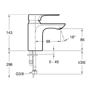 Lot de 3 mitigeurs lavabo Aleo+ sans tirette