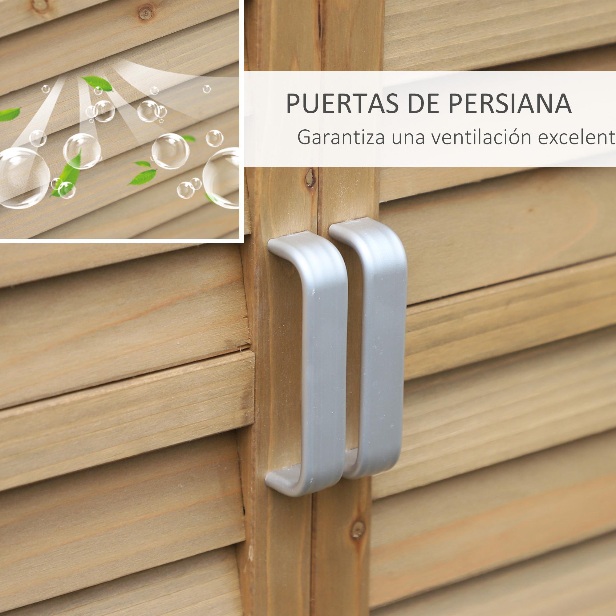 Cobertizo de Almacenamiento Exterior para Jardín Fabricado en Madera