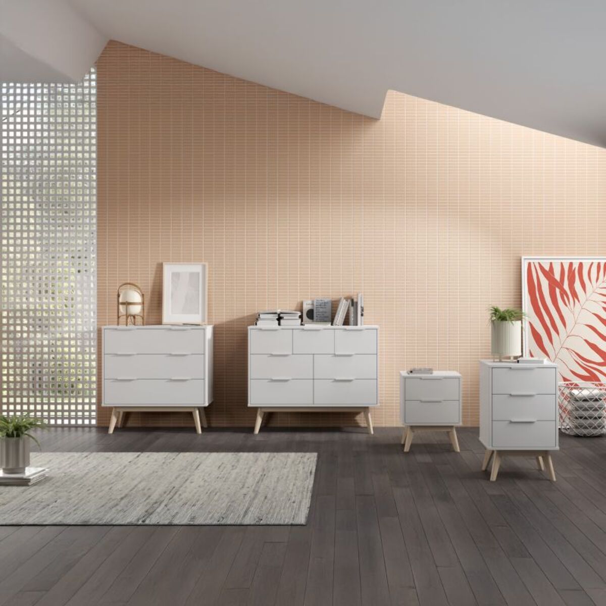 Cómoda Numa Blanco - Oak Soft