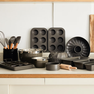 Set de 3 Moldes para tartas en Acero al carbono Baking LOVERS Bergner