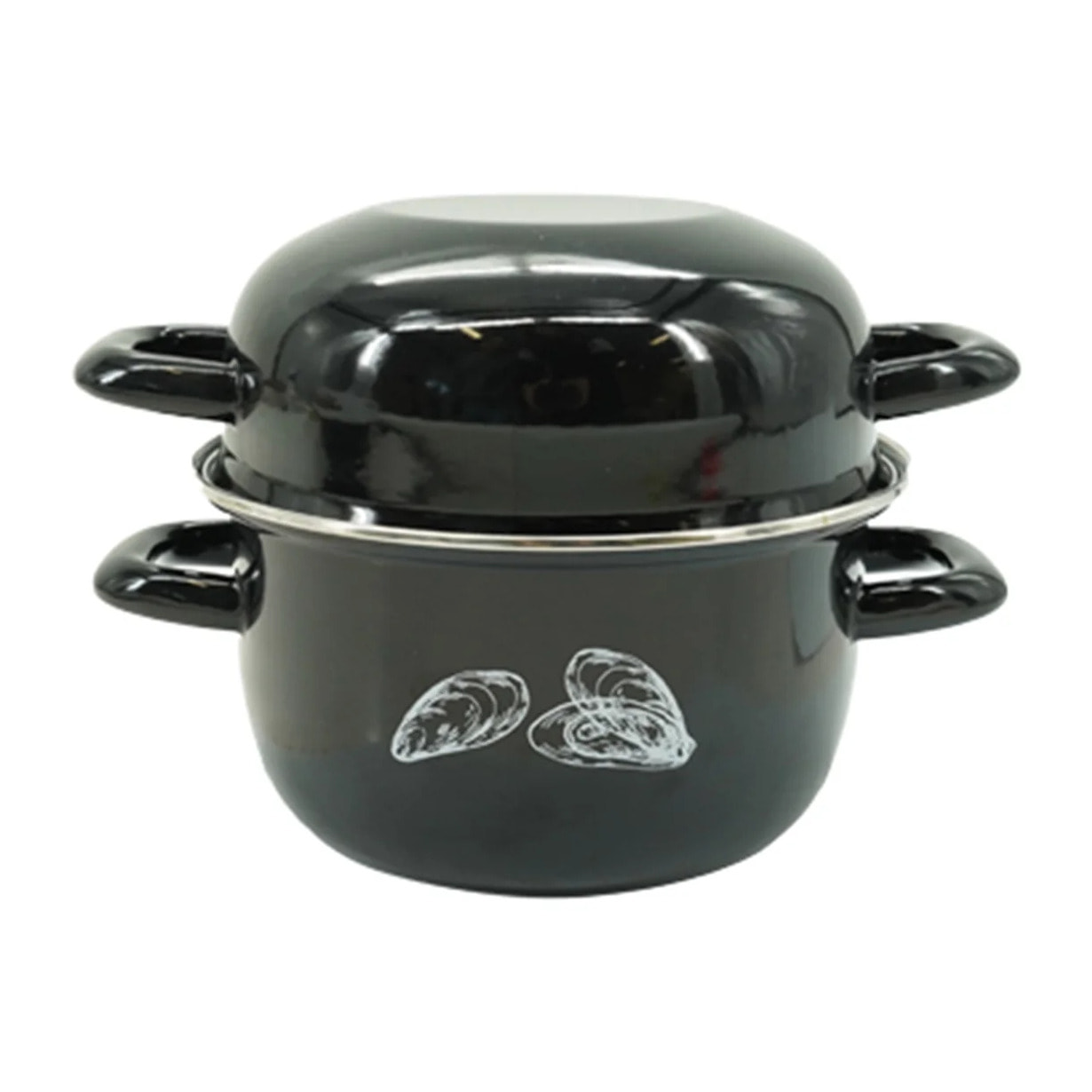 Ensemble de 2 Marmites à Moules émaillée 20,5 x 26 x 17,5 cm Fackelmann