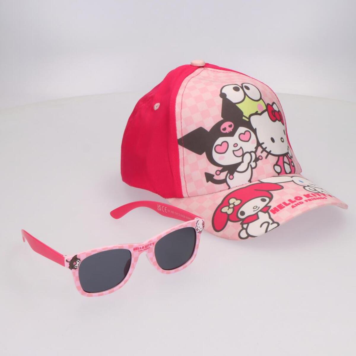 Set Gorra y Gafas de Sol de "Hello Kitty" - Color Rosa