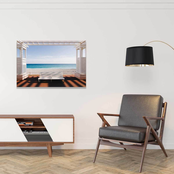 Tableau paysage fenêtre sur la mer  Tableau alu Dibond
