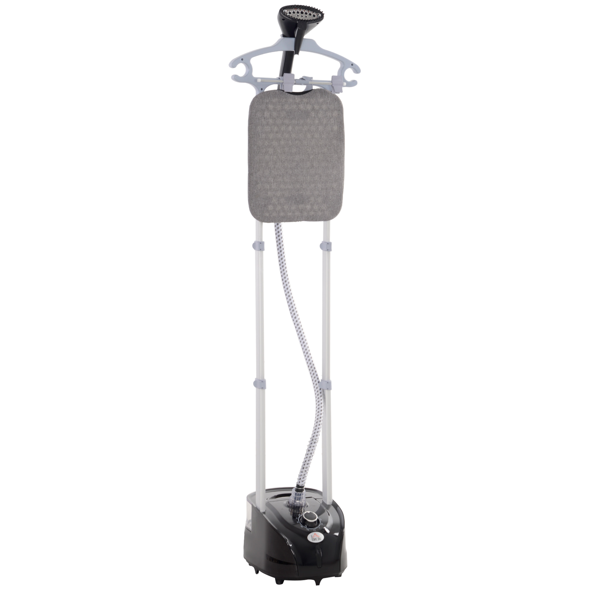 Défroisseur à vêtements 1950 W planche à repasser intégrée réservoir d'eau 2 L tige telescopique gant + cintre fournis noir