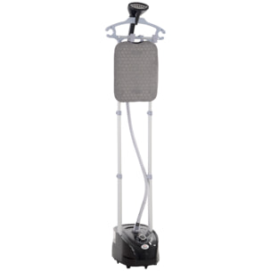 Défroisseur à vêtements 1950 W planche à repasser intégrée réservoir d'eau 2 L tige telescopique gant + cintre fournis noir