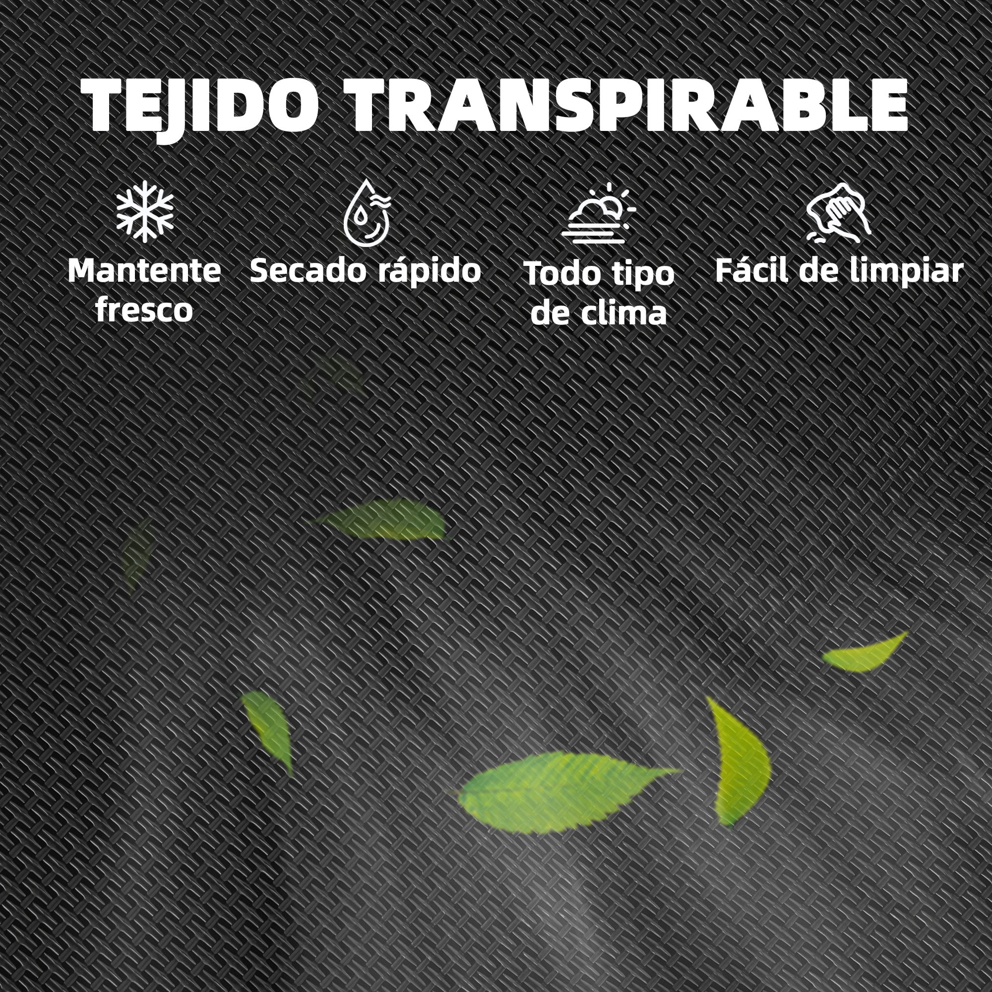 Pack de 4 Sillas de Camping Plegables, Sillas de Jardín Exterior con Respaldo Alto, Asiento Ancho y Reposabrazos, Tela Textilene Transpirable y Marco de Acero para Terraza, 65x60x94 cm, Negro