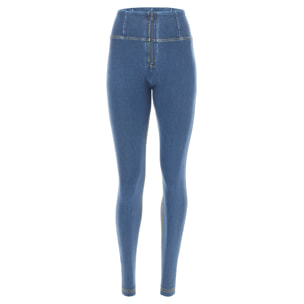 Pantaloni push up WR.UP® effetto denim superskinny vita alta