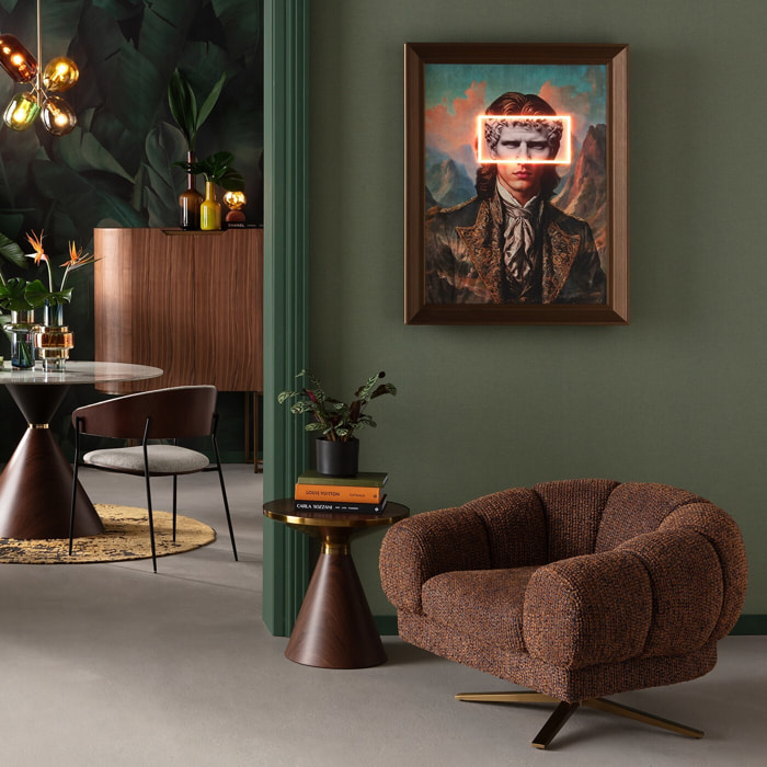 Table d'appoint Cono 50cm noyer Kare Design