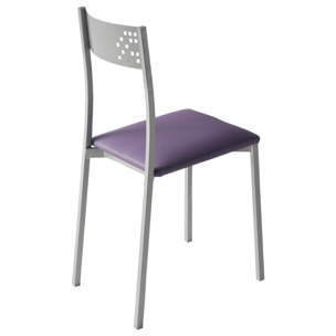 Set de 4 sillas – Polipiel y metal