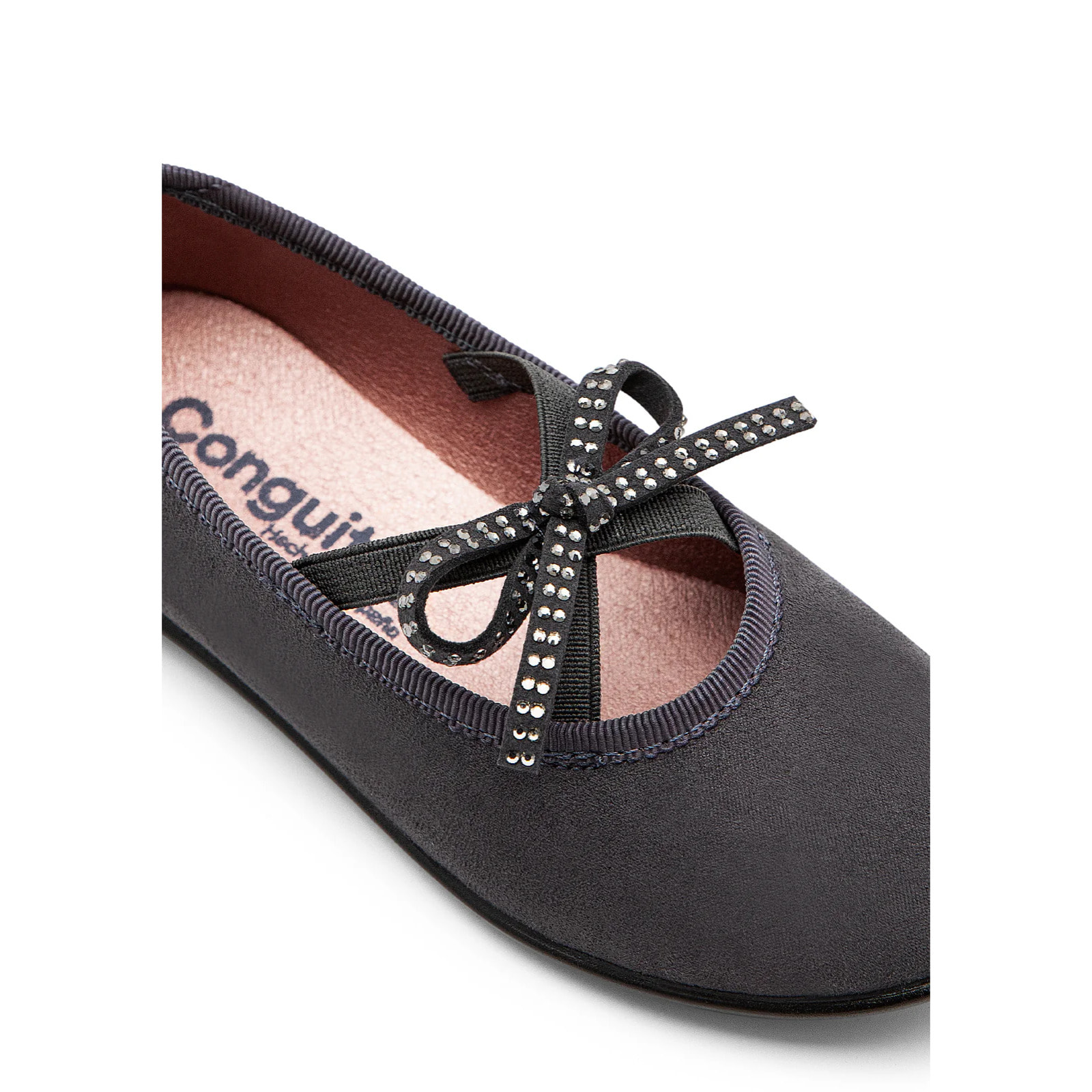Conguitos - Scarpe per bambina stile ballerina comode  Piombo