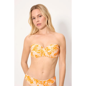 Top bikini bandeau Giallo