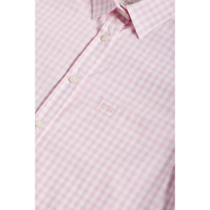 Camisa de cuadros vichy rosa con detalle Polo Club