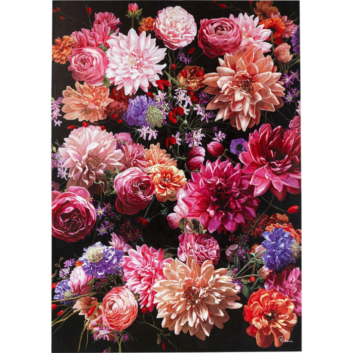 Tableau Touched bouquet de fleurs roses 140x200cm Kare Design