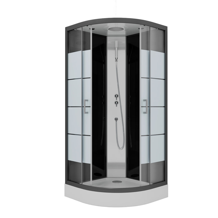 Cabine de douche SIMPLY STRIPE LOCKED 1/4 de cercle