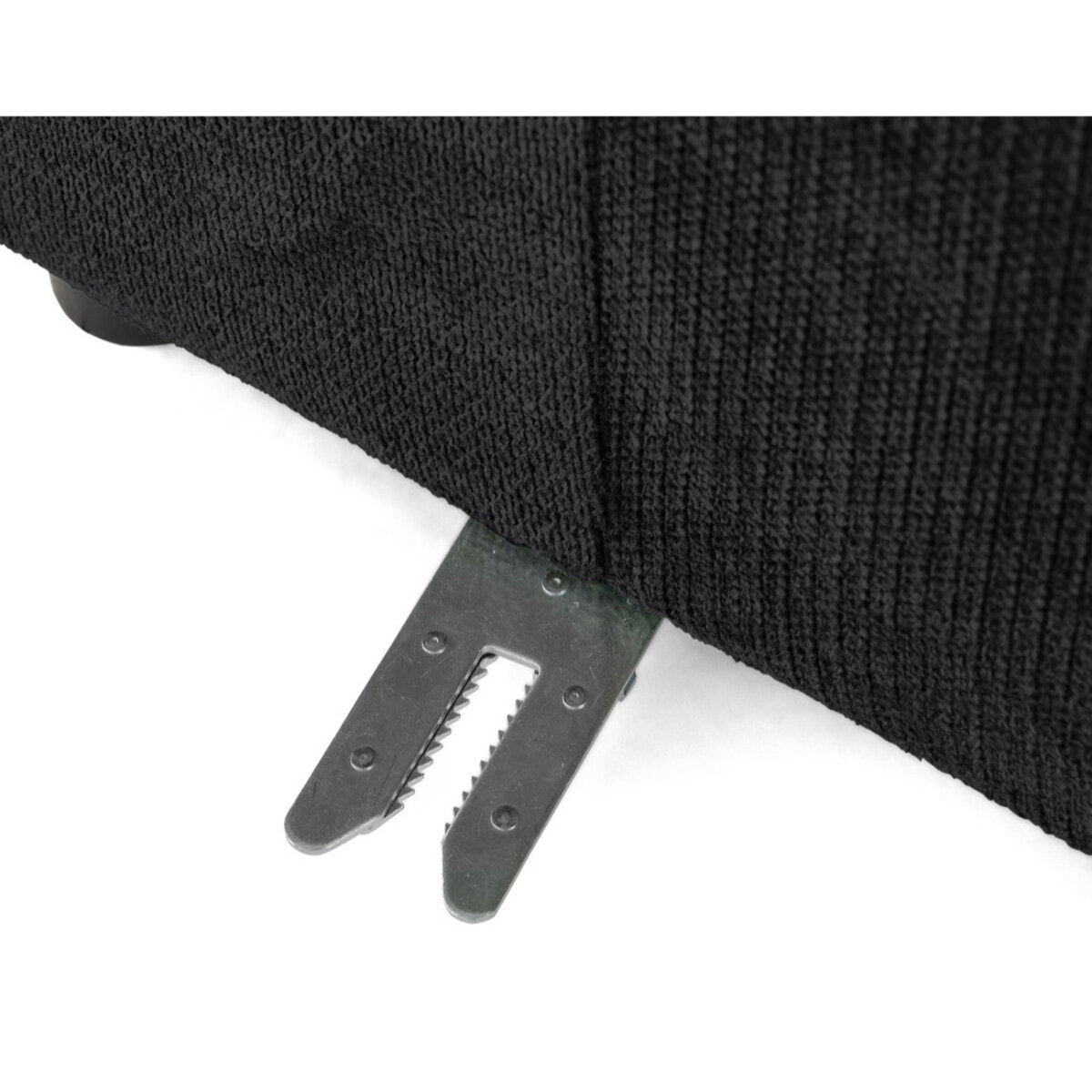 Debbie - module d'assise droit en tissu texturé - Noir