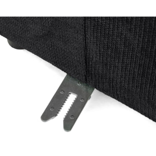 Debbie - module d'assise droit en tissu texturé - Noir