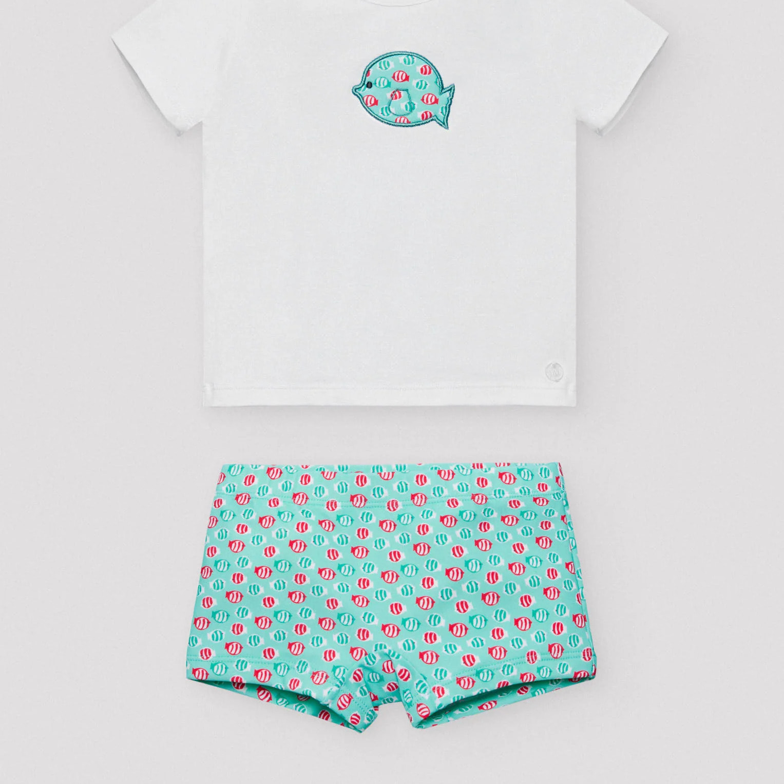Set costume boxer e maglietta baby fish