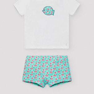 Set costume boxer e maglietta baby fish