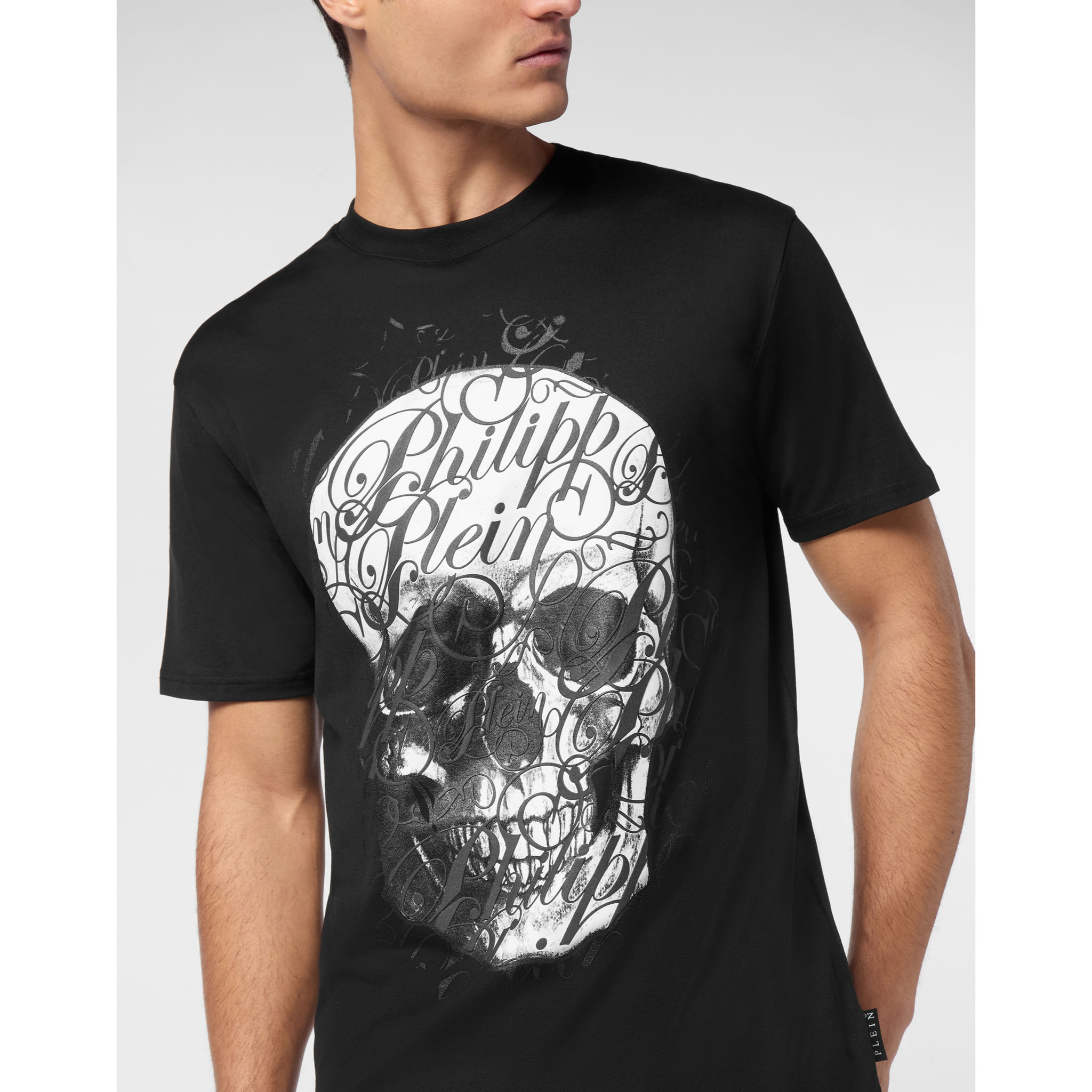 PHILIPP PLEIN T-Shirt Round Neck COURSIVE