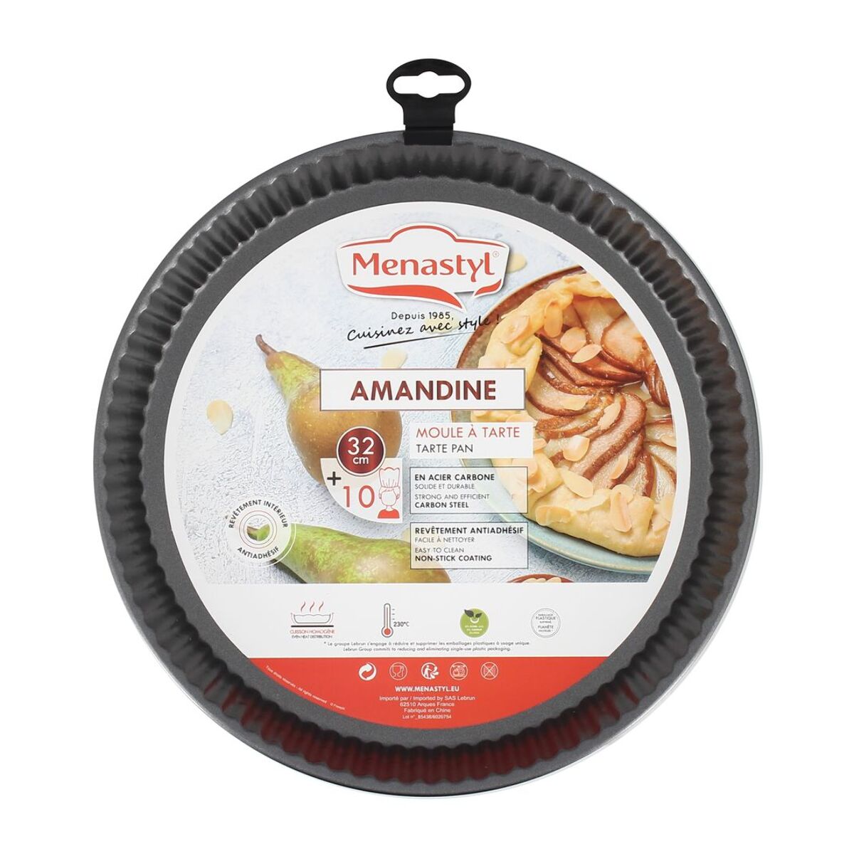 Moule à tarte en acier carbone 32cm AMANDINE