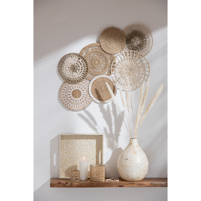 J-Line décoration murale Cercles - jute - naturel