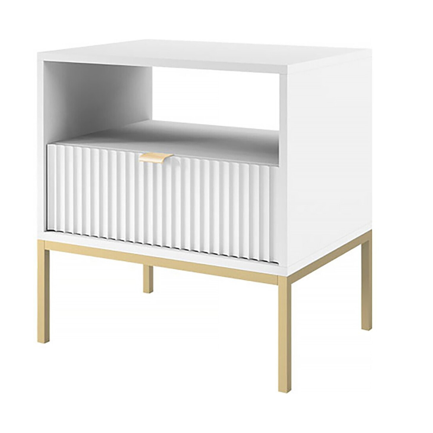 Table de chevet en bois "Tunis" - Blanche