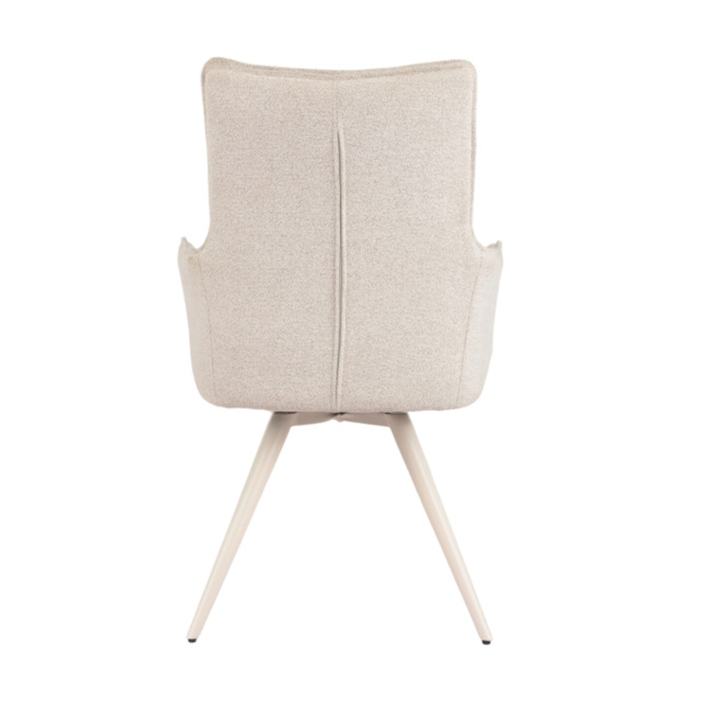 Chaise pivotante 180° avec accoudoirs tissu doux et pieds métal - TOMA