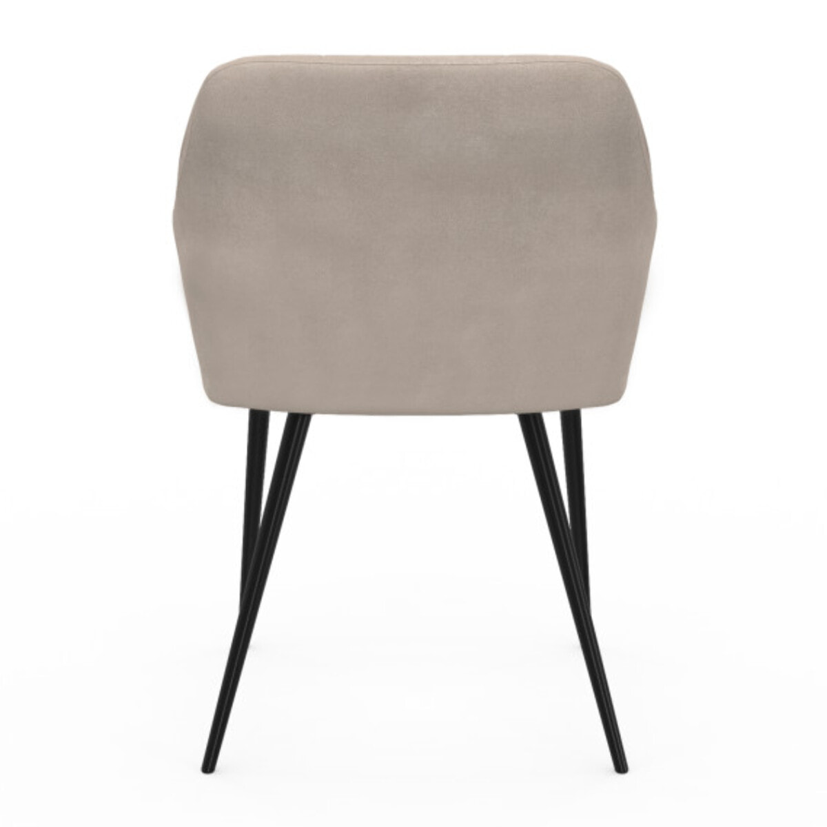 Chaises avec accoudoirs Ariana en velours et pieds métal - lot de 2 - Taupe