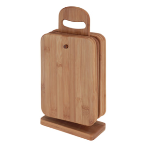 juego de tablas de cortar de bambú de 6 piezas en estándar